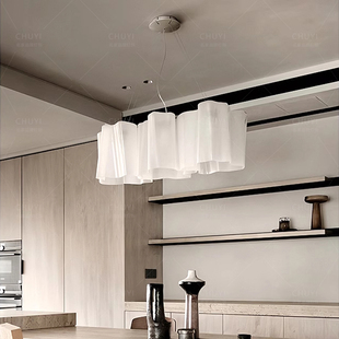 法式中古logico餐厅吊灯简约客厅灯设计师别墅云朵玻璃卧室主灯具