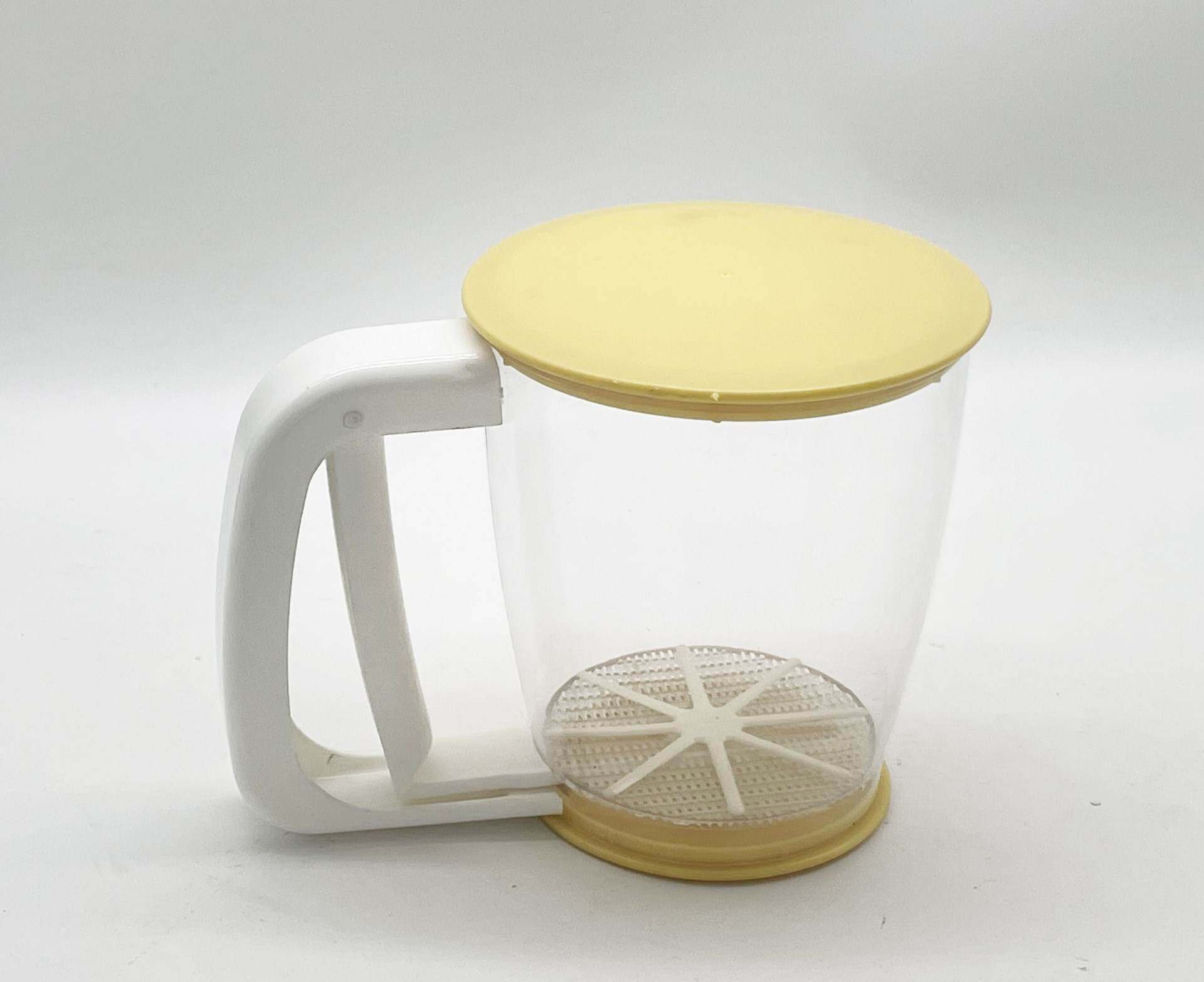 新款超细面粉筛手持半自动筛粉过筛器烘焙工具杯式粉筛