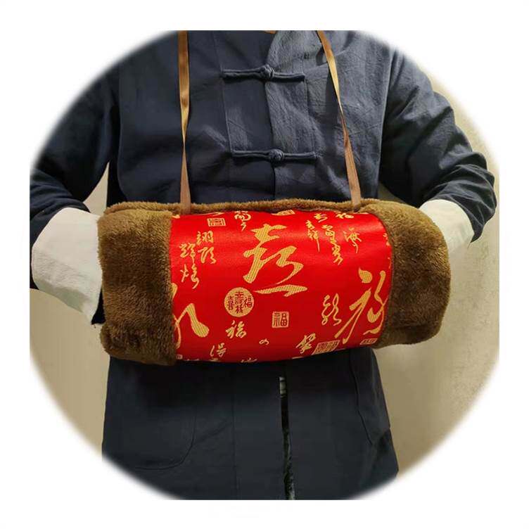 暖袖手筒手抄汉服古风暖手套袖筒送老人冬天防冻保暖捂手棉暖手筒