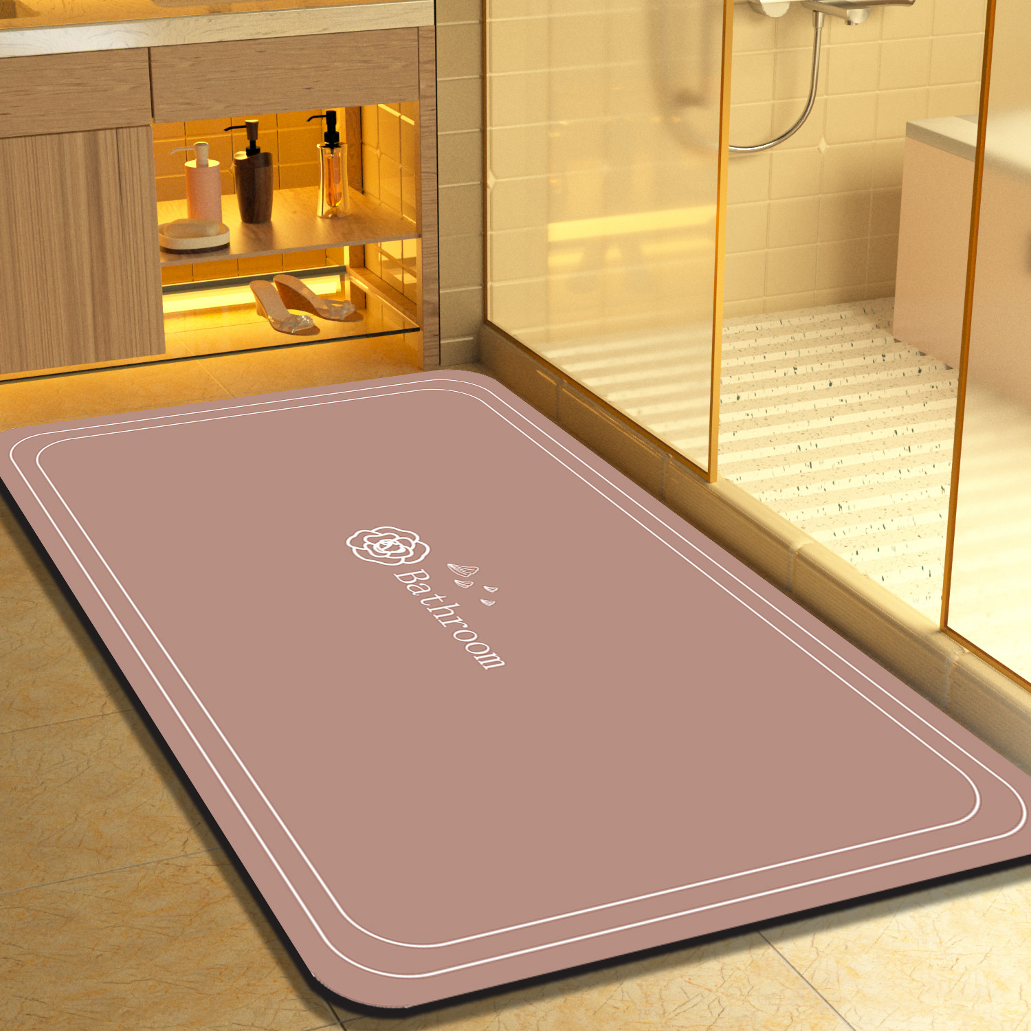 硅藻泥速干软地垫浴室卫生间门口吸水防滑脚垫子洗手间厕所小地毯,居家布艺,家用脚垫,淘宝优惠券,粉丝福利购,淘宝优惠卷