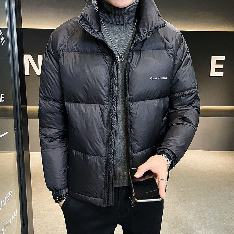 高充绒量冬季新款男士羽绒服时尚潮流休闲百搭立领夹克外套女