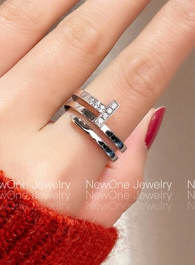 轻奢字母随形夸张ins时尚风戒指