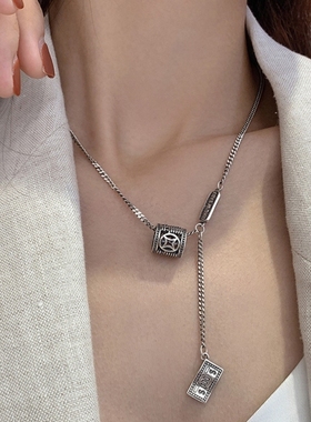 算盘ins嘻哈风百搭高档吊坠项链