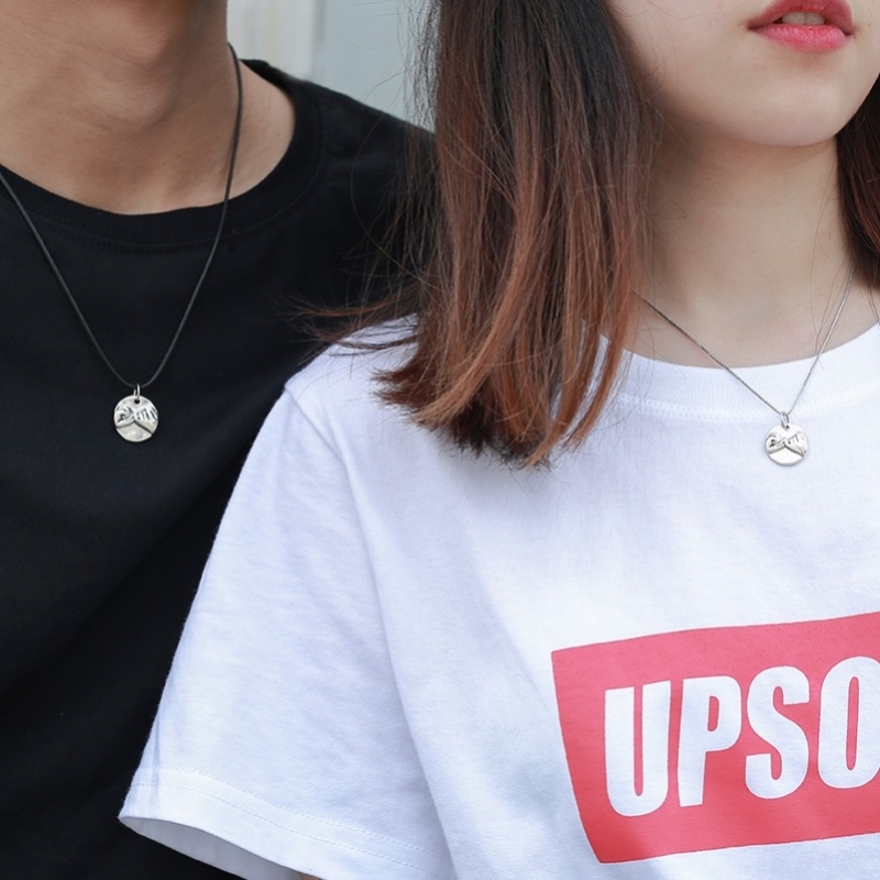 项链情侣设计感吊坠定制刻字