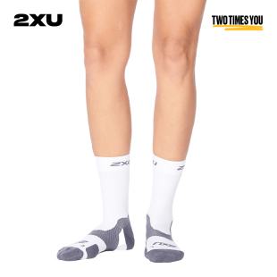 2XU Vectr系列马拉松跑步袜运动袜健身女超轻薄中筒袜男速干排汗