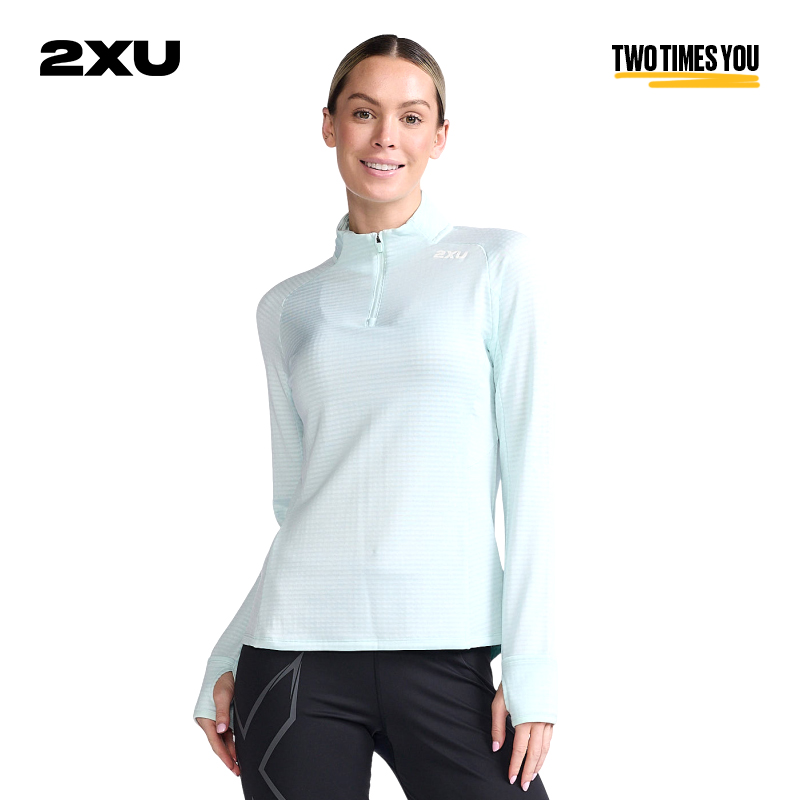 2XU 燃烧系列跑步服女抓绒秋冬户外长袖衫加绒上衣运动服保暖透气