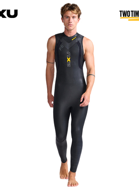 2XU Propel系列P:1 无袖防寒泳衣男士潜水连体铁三服胶衣安全防护