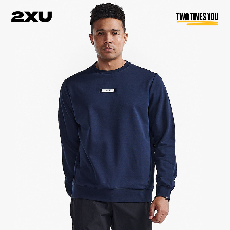2XU Motion系列男运动卫衣春季户外跑步套头长袖休闲宽松训练上衣