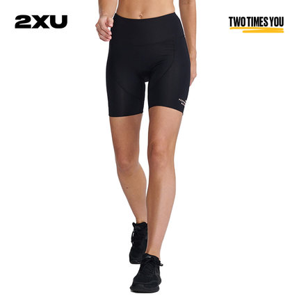 2XU Aero系列女士7英寸铁人三项运动骑行铁三服透气短裤防滑紧身