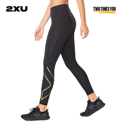 2XU Force系列压缩长裤女中腰健身裤MCS运动马拉松速干裤紧身裤