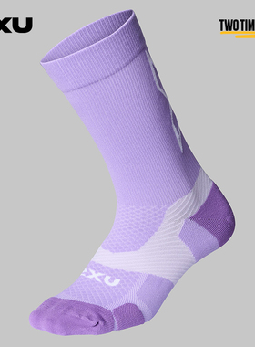 2XU Vectr系列马拉松跑步袜运动袜健身女超轻薄中筒袜男速干排汗
