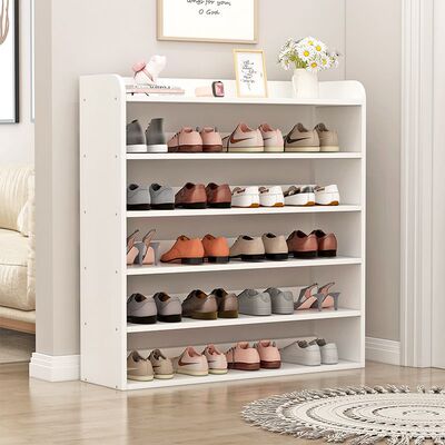 简易实木鞋架家用门口大容量收纳储物柜宿舍出租屋用门外多层鞋柜