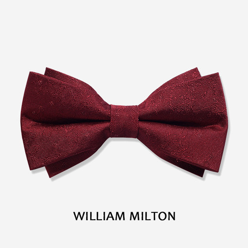 WILLIAMMILTON婚礼新郎真丝领结