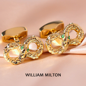 WILLIAM 口钉定制礼物 高端配饰袖 MILTON无限符号灵蛇衔金袖 扣男士