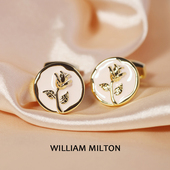 MILTON爱 宣言玫瑰袖 扣男士 WILLIAM 轻奢袖 口钉定制生日结婚礼物