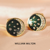 MILTON 星月 水晶袖 WILLIAM 扣轻奢风男绅士高端袖 口钉生日礼盒