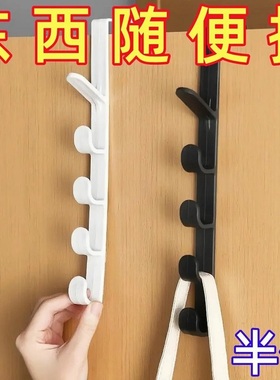 门后挂钩免打孔玄关置物架多功能壁挂衣帽架收纳架壁挂式