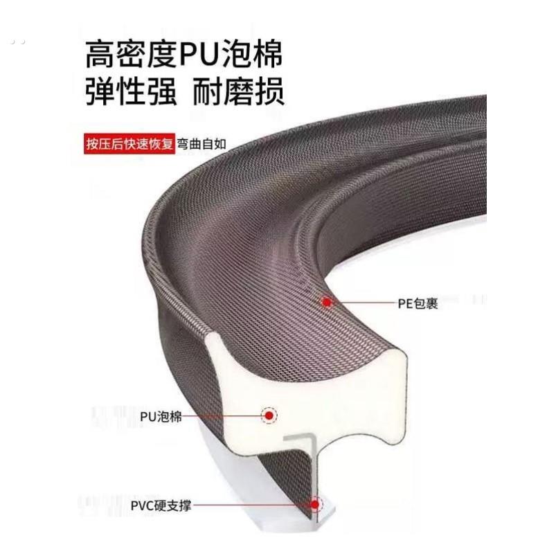 木门密封条房间门缝防尘胶条木门门框卡槽防撞加厚隔音挡风胶条