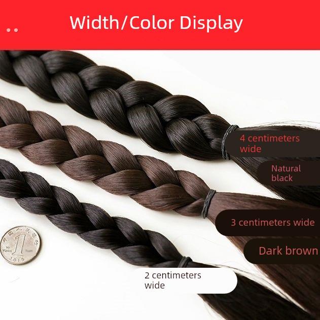 假发麻花辫女秧歌舞蹈马尾大小辫子古装民国秀禾造型单头麻花辫子