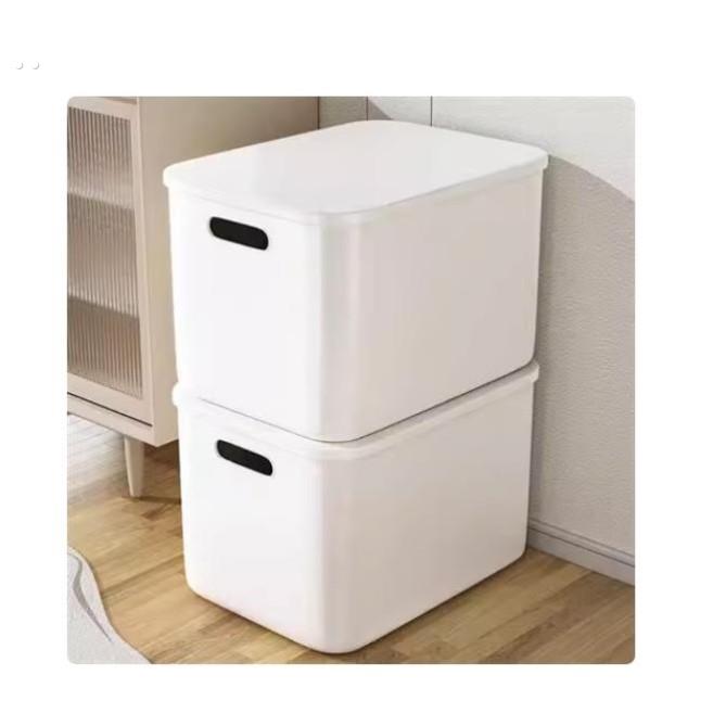 收纳储物盒子家用桌面整理箱带盖杂物厨房收纳盒化妆品零食收纳筐