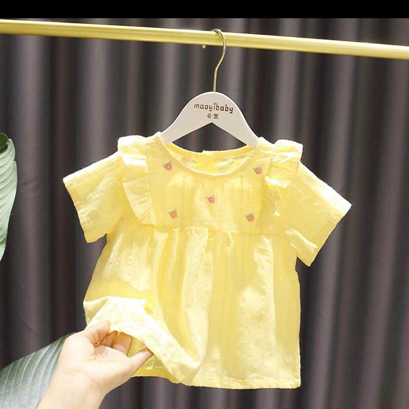 婴儿童纯棉短袖上衣女童夏装百搭T恤衣服夏季打底衫女孩小清新宝