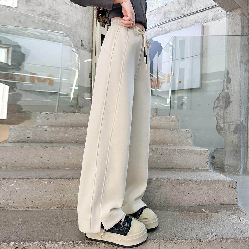 女童裤子春秋外穿2025新款儿童春装休闲卫裤中大童春季直筒阔腿裤