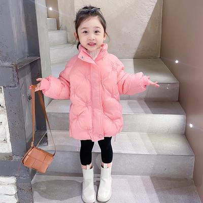 女童羽绒棉服冬装2024新款儿童装冬季加绒棉衣女宝宝加厚洋气外套