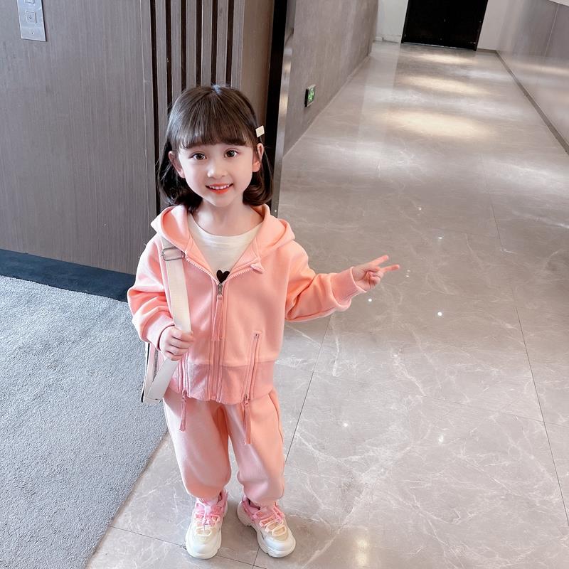 女童套装春秋2025新款宝宝秋季衣服儿童洋气时髦运动网红炸街春装