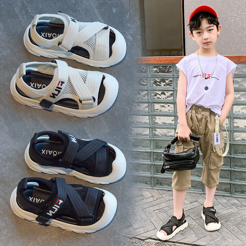 男童包头凉鞋2023夏季新款软底儿童中大童沙滩鞋宝宝学生鞋子韩版