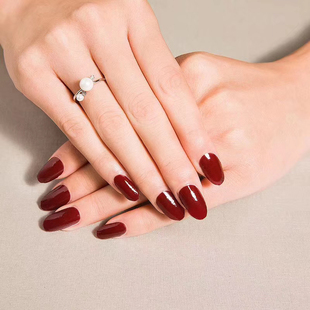 incoco甲油膜持久免烤指甲贴纯色光面美甲显白美甲网红款穿戴甲贴