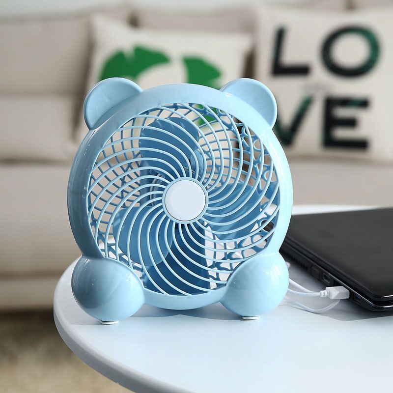 卡通电风扇台式转页扇学生宿舍迷你小风扇静音家用电扇办公室台扇