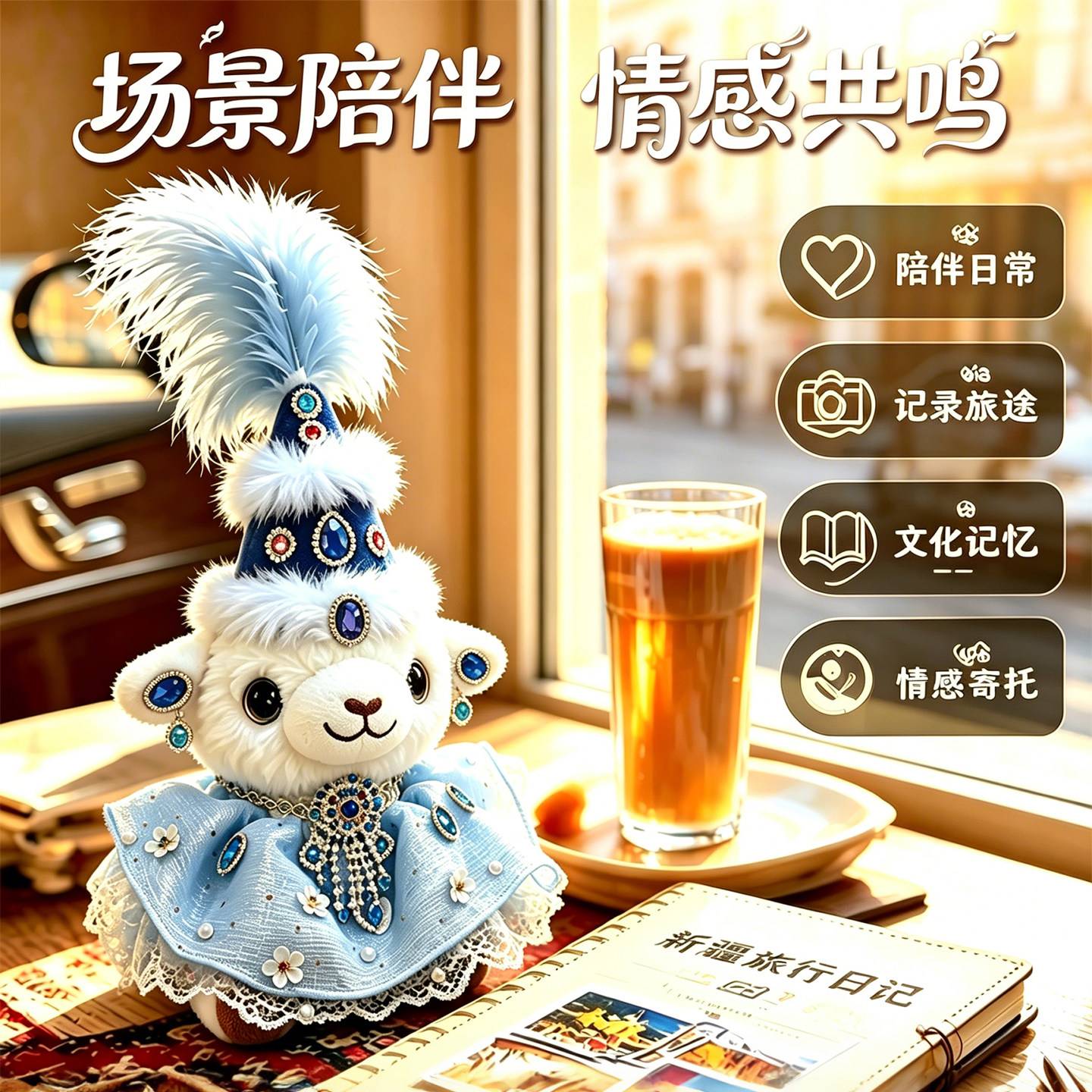 新疆特色小羊公仔民族风毛绒玩偶