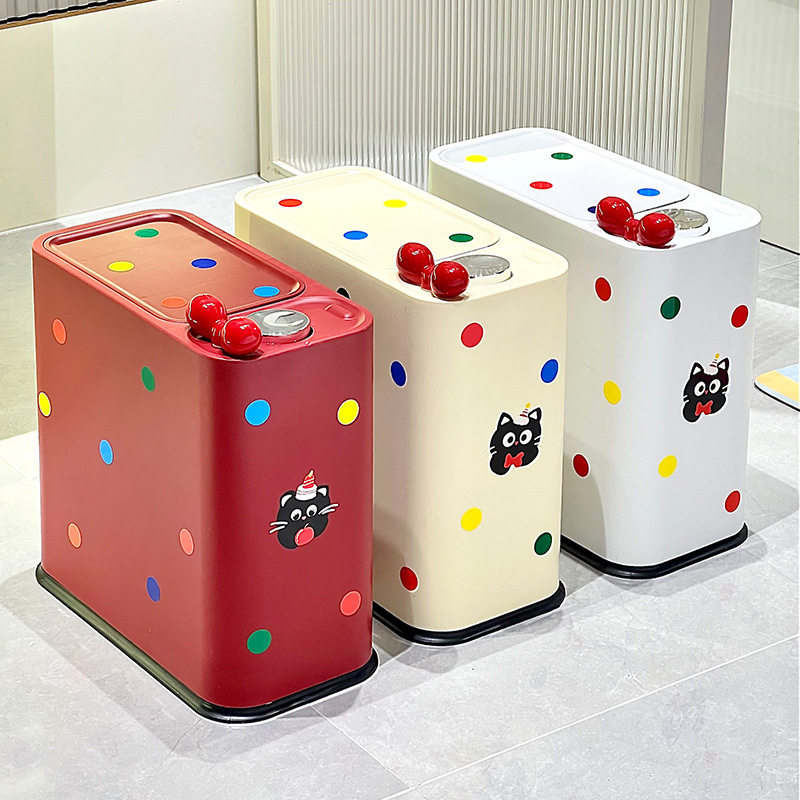 卫生间可爱夹缝垃圾桶按压厕所客厅家用大容量厨房高颜值纸篓卧室