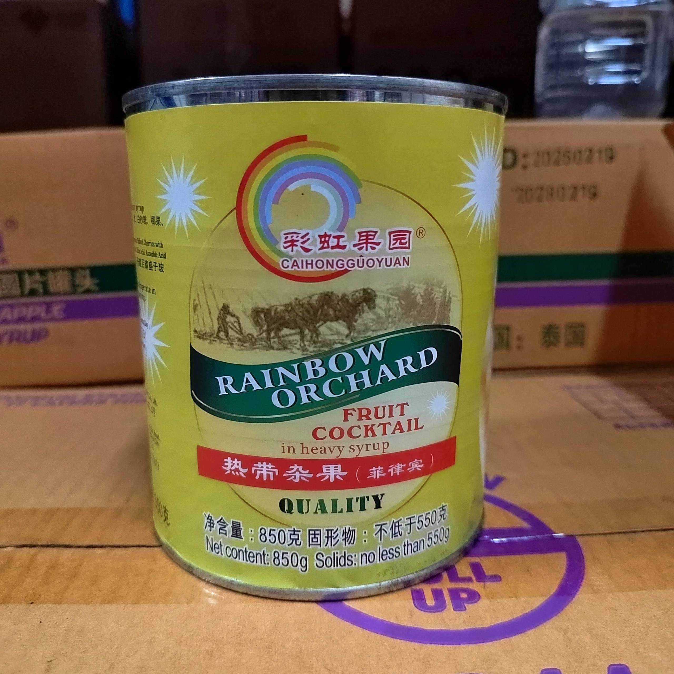 彩虹果园进口热带杂果罐头烘焙披萨菠萝椰果水果罐头商用