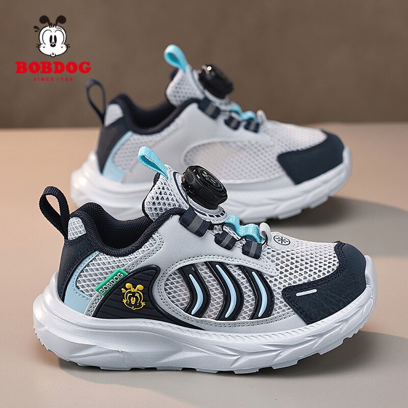 巴布豆童鞋男童单网运动鞋2026夏季新款透气防臭轻便儿童跑步鞋潮