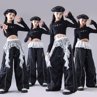 爵士舞女童服装 潮酷时髦儿童街舞女孩甜酷少儿爵士演出服jazz套装