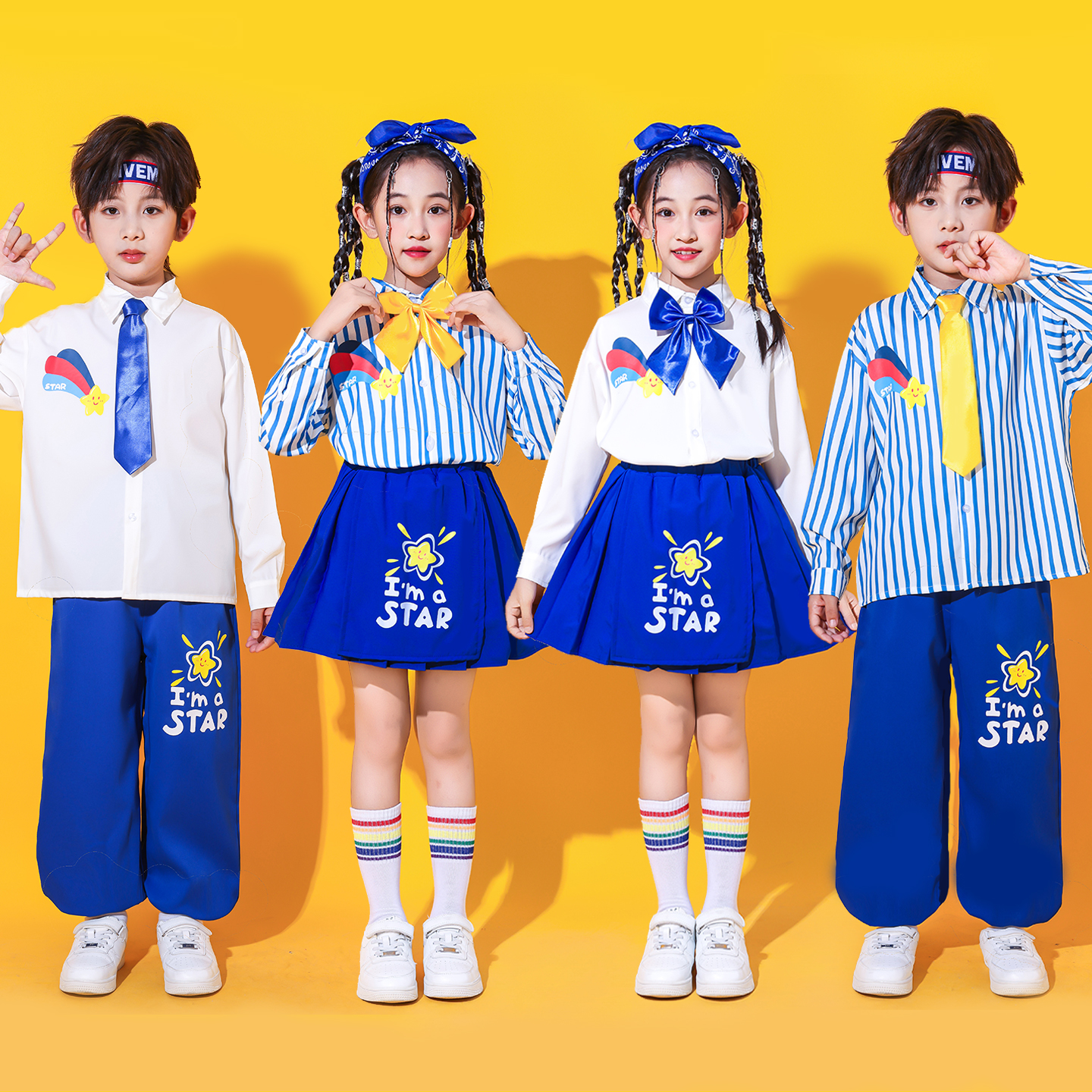儿童合唱演出服朗诵小学生运动会开幕式服装班服啦啦队幼儿园表演