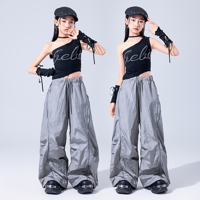 爵士舞服装女童潮酷时髦儿童走秀潮服少儿爵士演出服女团jazz套装