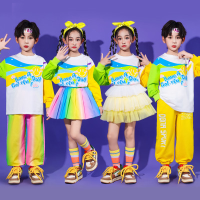 元旦儿童演出服幼儿园少儿舞蹈表演啦啦队小学生运动会开幕式服装