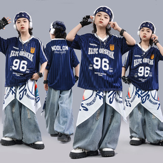 街舞儿童潮服少儿服装hiphop童装架子鼓演出服男童嘻哈宽松套装酷