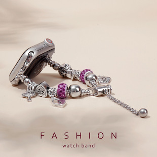 适用苹果applewatch手表S9潘家风格 表带表链手链iwatch10987654