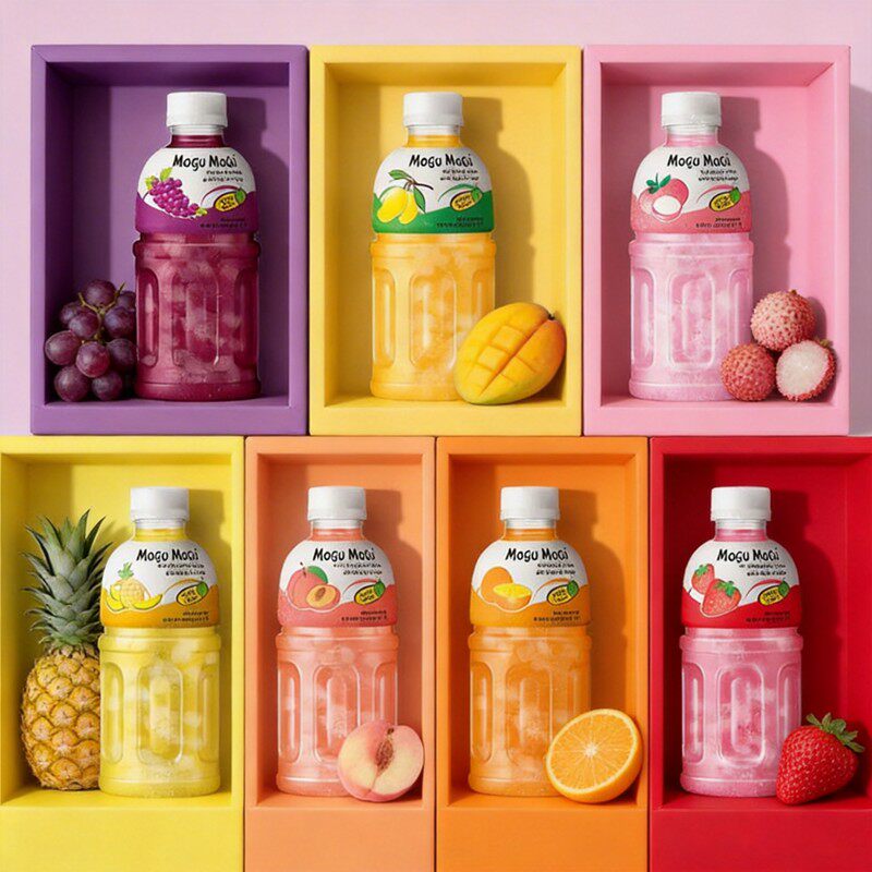 泰国摩咕摩咕mogumogu椰果菠萝葡萄草莓荔枝椰果果汁饮料含椰肉
