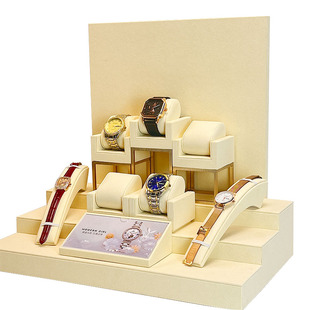 轻奢手表展示道具腕表橱窗陈列阶梯型架子枕包直播拍照金属支架托