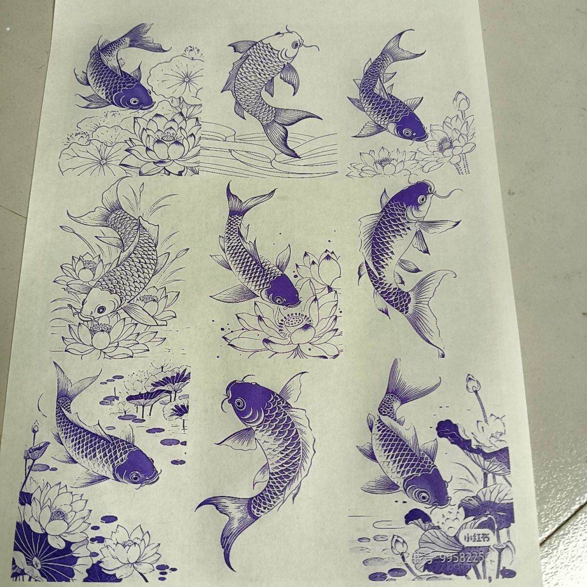 葫芦雕刻图案贴纸玉竹葫芦烙画转印套装手工雕刻拓印转印纸图案新