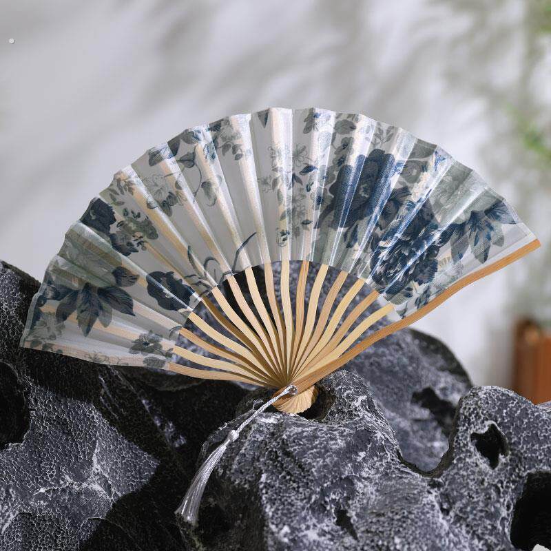 新中式折扇古风扇子夏季女扇可携式折叠扇中国风汉服旗袍扇古典竹