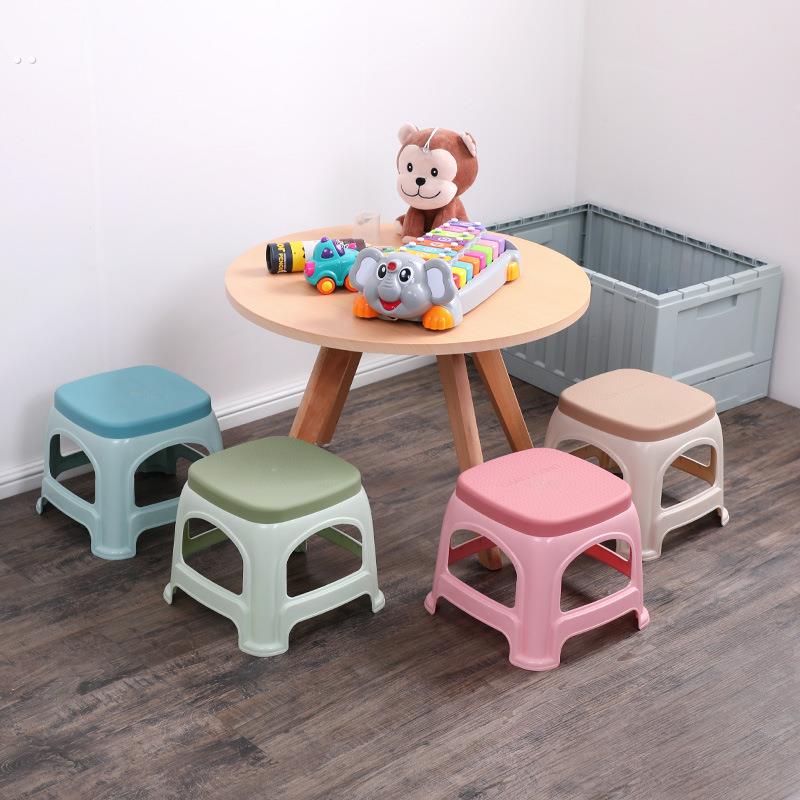 家用登高凳子方圆凳40cm45cm高熟胶方凳板凳熟胶大号朔料熟料便携