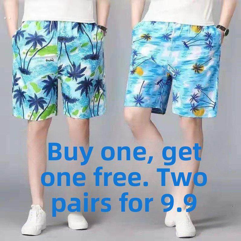 夏季沙滩裤男短裤男士五分裤运动休闲大裤衩中裤宽松速干大码泳裤