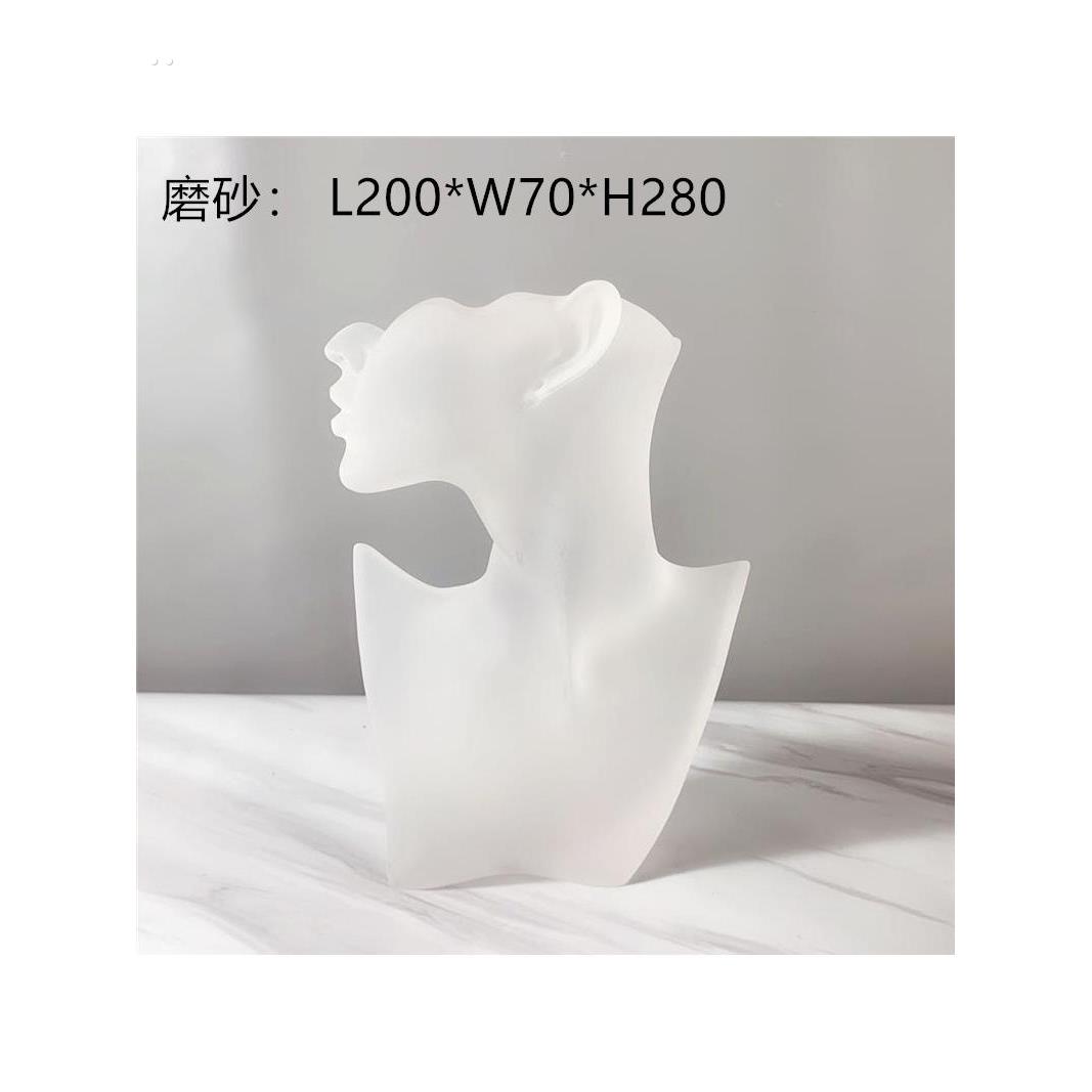 树脂抽象人头摆件首饰展示架高品质珠宝展示道具样板房陈列装饰品