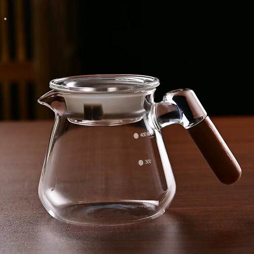 耐高温玻璃咖啡壶手冲分享壶玻璃器具家用透明过滤杯带刻度公道杯