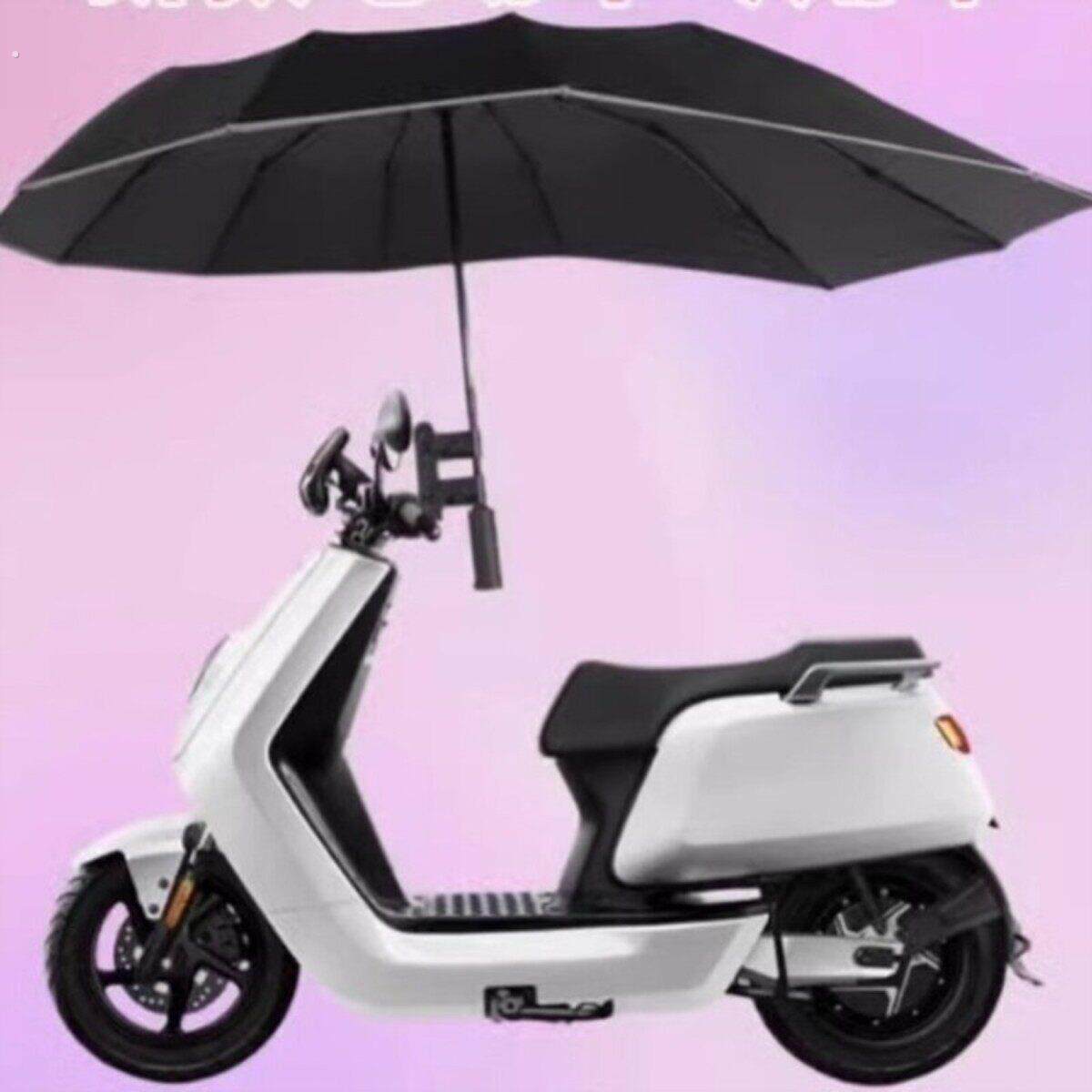 小型电动车骑手专用雨伞电动车防风折叠支架雨伞偏心伞加固抗风暴